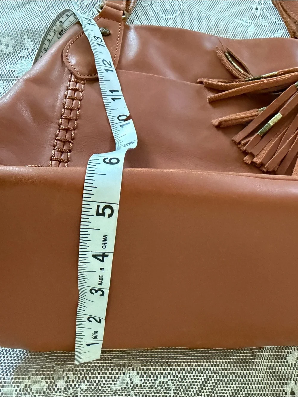 Cognac Leather Handbag